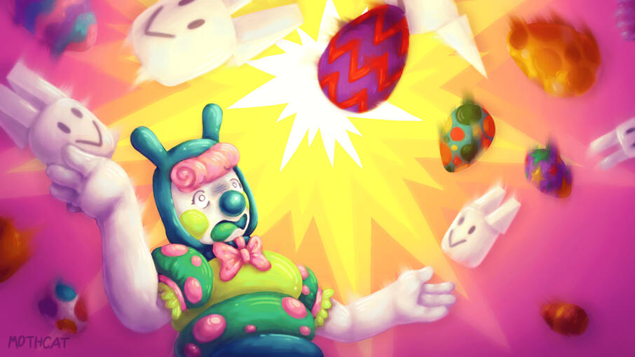 Illustration for the axolotl sun easter banner contest