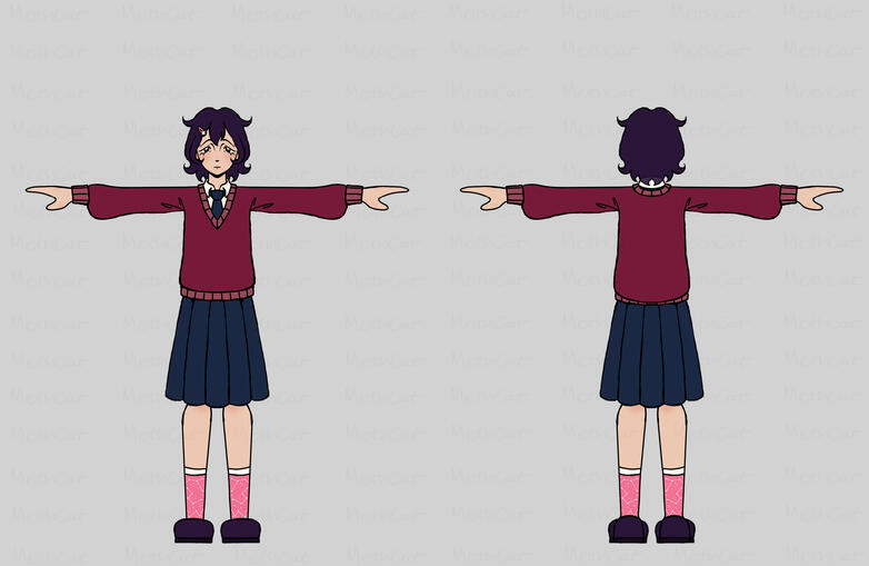 Character design for a short animation (you can view it on youtube & tiktok), school assignment
